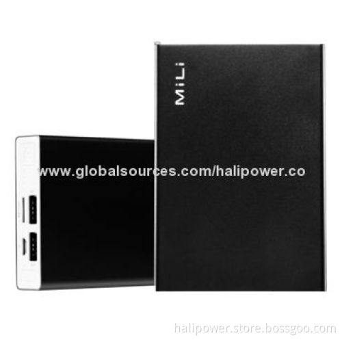 Lithium Polymer External Rechargeable Power Banks, 6,000mAh Capacity